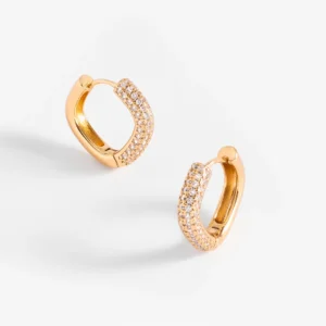 Aretes en baño de oro