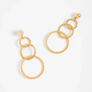 Aretes largos de aro