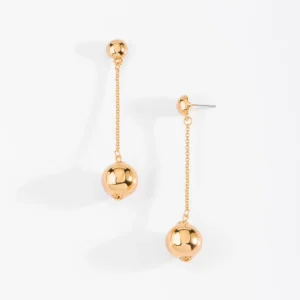 Aretes con poste en baño de oro