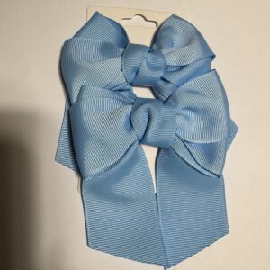 Moño par de 3.5 cm color azul cielo