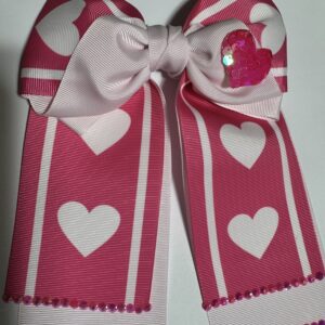 Coletero con listón 7.5 cm de ancho, estampado corazón