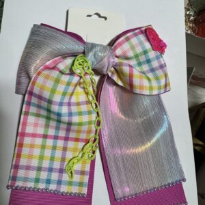 Moño estampado de cuadros