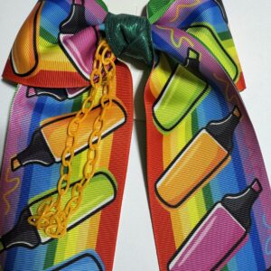 Moño coletero estampado marcador